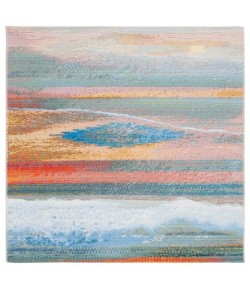 Safavieh Barbados BAR585 Light Blue / Pink 5'-3" X 5'-3" Square Area Rug