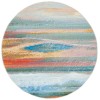 Safavieh Barbados BAR585 Light Blue / Pink 5'-3" X 5'-3" Round Area Rug