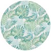 Safavieh Barbados BAR592 Green / Teal 5'-3" X 5'-3" Round Area Rug