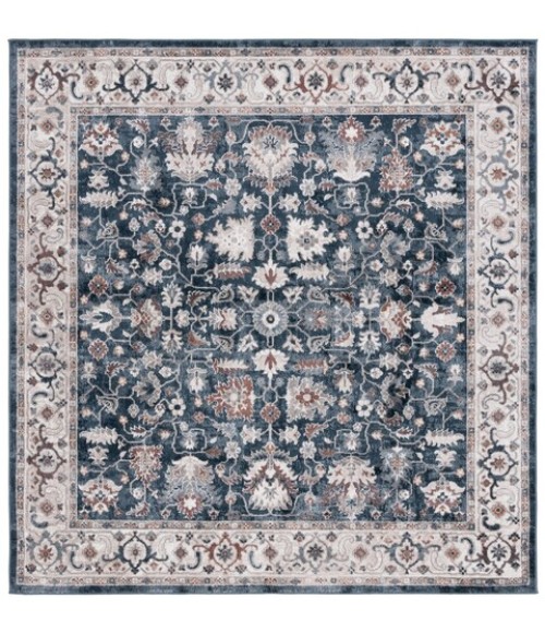 Safavieh Bayside BAY100 Blue / Grey 6'-7" X 6'-7" Square Area Rug