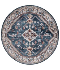 Safavieh Bayside BAY104 Blue / Grey 6'-7" X 6'-7" Round Area Rug