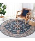 Safavieh Bayside BAY104 Blue / Grey 6'-7" X 6'-7" Round Area Rug