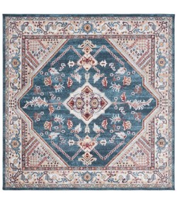 Safavieh Bayside BAY104 Blue / Grey 6'-7" X 6'-7" Square Area Rug