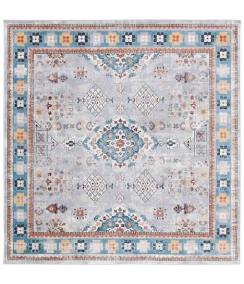 Safavieh Bayside BAY106 Light Grey / Blue 6'-7" X 6'-7" Square Area Rug