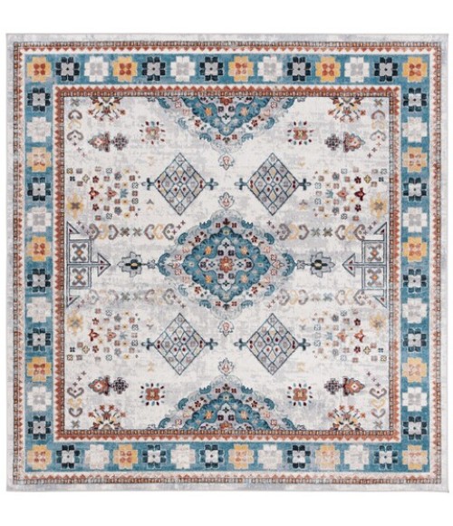 Safavieh Bayside BAY106 Grey / Blue 6'-7" X 6'-7" Square Area Rug