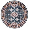 Safavieh Bayside BAY106 Blue / Red 6'-7" X 6'-7" Round Area Rug