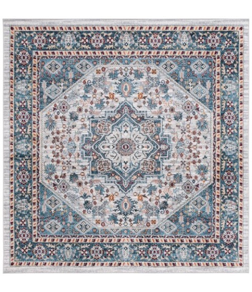 Safavieh Bayside BAY110 Blue / Grey 6'-7" X 6'-7" Square Area Rug