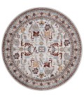 Safavieh Bayside BAY112 Beige / Blue 6'-7" X 6'-7" Round Area Rug