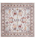 Safavieh Bayside BAY112 Beige / Blue 6'-7" X 6'-7" Square Area Rug