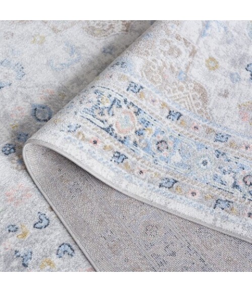 Safavieh Bayside BAY116 Grey / Blue 2'-2" X 8' Runner Area Rug