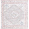 Safavieh Bayside BAY118 Ivory / Blue Pink 6'-7" X 6'-7" Square Area Rug