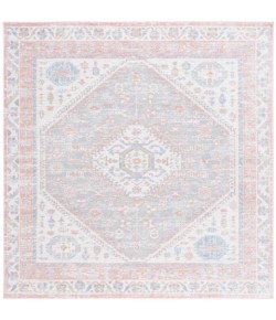 Safavieh Bayside BAY118 Ivory / Blue Pink 6'-7" X 6'-7" Square Area Rug