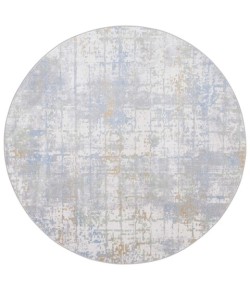 Safavieh Bayside BAY122 Grey / Ivory Blue 6'-7" X 6'-7" Round Area Rug