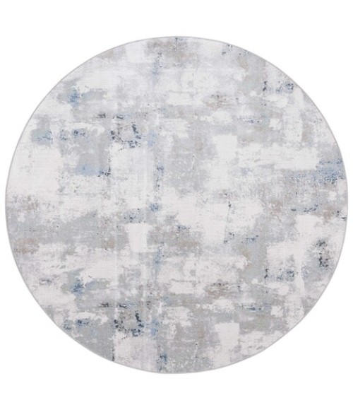 Safavieh Bayside BAY124 Blue / Grey 6'-7" X 6'-7" Round Area Rug