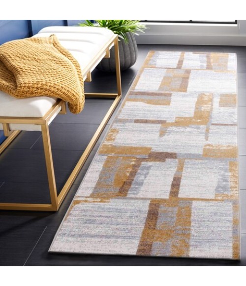 Safavieh Bayside BAY126 Ivory / Grey Gold 2'-2" X 8' Runner Area Rug