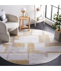 Safavieh Bayside BAY126 Ivory / Grey Gold 6'-7" X 6'-7" Round Area Rug