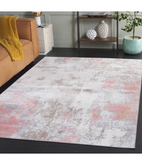 Safavieh Bayside Area Rug BAY128A-10 Safavieh Bayside BAY128 Ivory / Grey Pink 10' X 14' Rectangle Area Rug