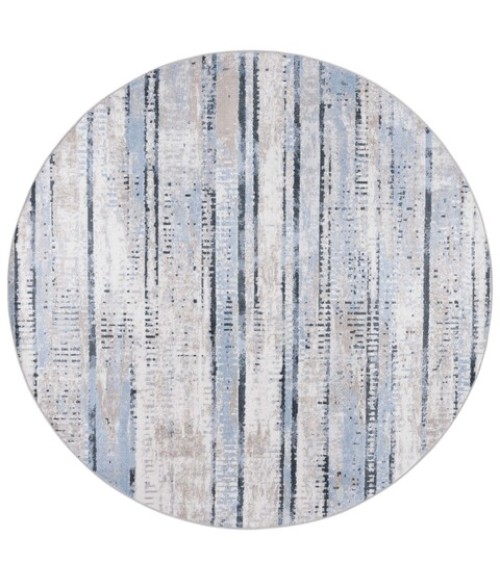 Safavieh Bayside BAY130 Blue / Gold 6'-7" X 6'-7" Round Area Rug