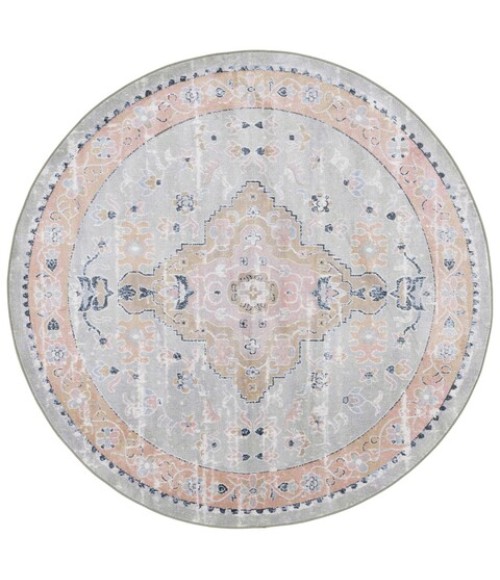 Safavieh Bayside BAY134 Sage / Gold 6'-7" X 6'-7" Round Area Rug