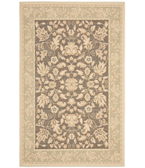 Safavieh Beach House BCH8012 Dark Brown / Green 5'-3" X 7'-7" Rectangle Area Rug