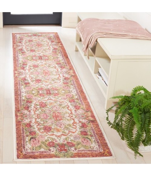 Safavieh Besarabian BES220 Ivory / Sage Rust 2' X 8' Runner Area Rug