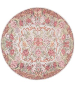 Safavieh Besarabian BES220 Ivory / Sage Rust 6'-7" X 6'-7" Round Area Rug