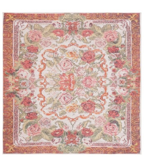 Safavieh Besarabian BES220 Ivory / Sage Rust 6'-7" X 6'-7" Square Area Rug