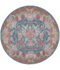 Safavieh Besarabian BES220 Blue / Sage Rust 6'-7" X 6'-7" Round Area Rug