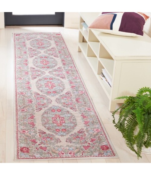 Safavieh Besarabian BES222 Beige / Sage 2' X 8' Runner Area Rug