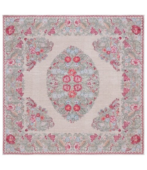 Safavieh Besarabian BES222 Beige / Sage 6'-7" X 6'-7" Square Area Rug