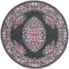 Safavieh Besarabian BES222 Black / Sage 6'-7" X 6'-7" Round Area Rug