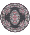 Safavieh Besarabian BES222 Black / Sage 6'-7" X 6'-7" Round Area Rug