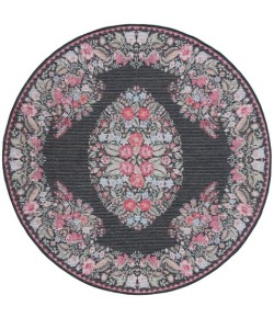 Safavieh Besarabian BES222 Black / Sage 6'-7" X 6'-7" Round Area Rug