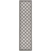 Safavieh Beach House BHS121 Light Grey / Charcoal 2'-2" X 6' Runner Area Rug