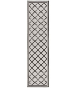 Safavieh Beach House BHS121 Light Grey / Charcoal 2'-2" X 10' Runner Area Rug