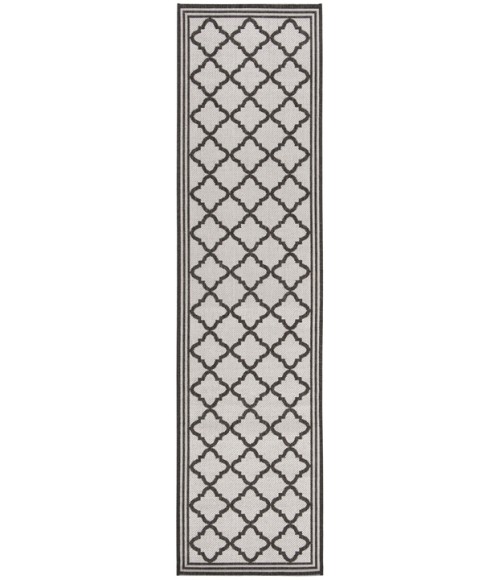 Safavieh Beach House BHS121 Light Grey / Charcoal 2'-2" X 10' Runner Area Rug
