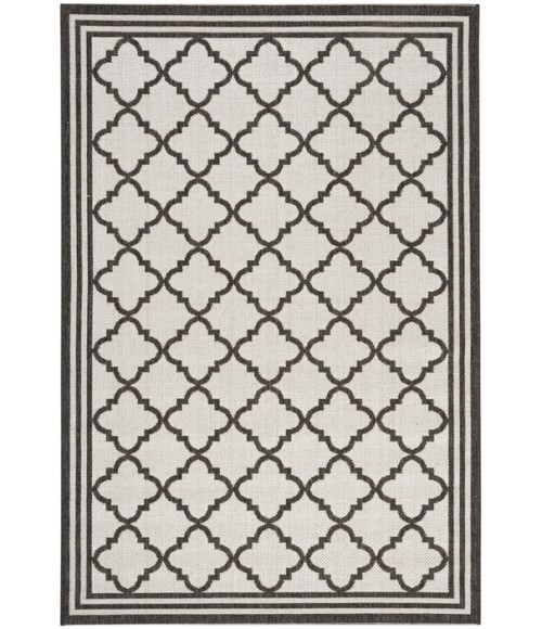 Safavieh Beach House BHS121 Light Grey / Charcoal 4' X 6' Rectangle Area Rug