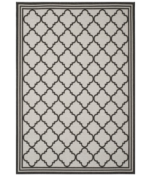 Safavieh Beach House BHS121 Light Grey / Charcoal 5'-3" X 7'-6" Rectangle Area Rug