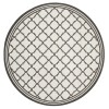 Safavieh Beach House BHS121 Light Grey / Charcoal 4' X 4' Round Area Rug