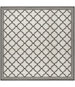 Safavieh Beach House BHS121 Light Grey / Charcoal 8' X 8' Square Area Rug