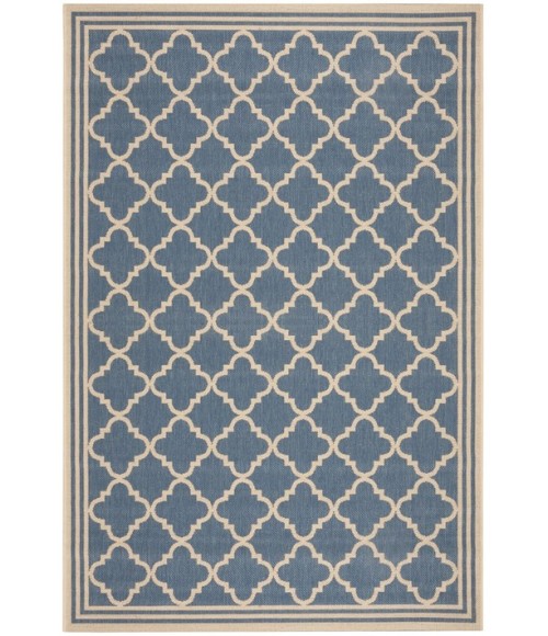Safavieh Beach House BHS121 Blue / Creme 5'-3" X 7'-6" Rectangle Area Rug