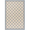 Safavieh Beach House BHS121 Cream / Blue 5'-3" X 7'-6" Rectangle Area Rug