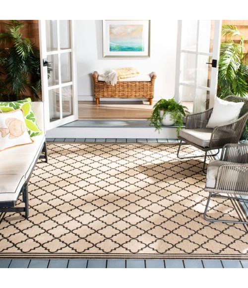 Safavieh Beach House BHS121 Creme / Brown 9' X 12' Rectangle Area Rug