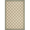 Safavieh Beach House BHS121 Cream / Green 5'-3" X 7'-6" Rectangle Area Rug