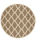 Safavieh Beach House BHS122 Beige / Cream 6'-7" X 6'-7" Round Area Rug