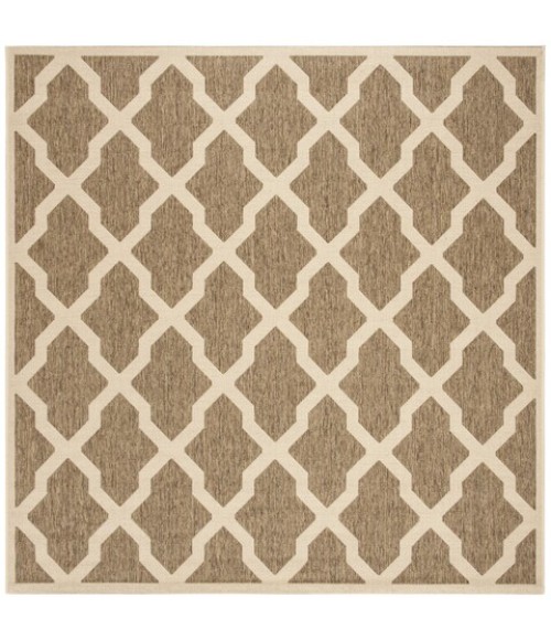 Safavieh Beach House BHS122 Beige / Cream 6'-7" X 6'-7" Square Area Rug