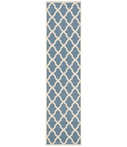 Safavieh Beach House BHS122 Blue / Creme 2'-2" X 8' Runner Area Rug