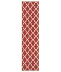 Safavieh Beach House BHS122 Red / Creme 2'-2" X 8' Runner Area Rug