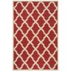 Safavieh Beach House BHS122 Red / Creme 5'-3" X 7'-6" Rectangle Area Rug