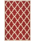 Safavieh Beach House BHS122 Red / Creme 5'-3" X 7'-6" Rectangle Area Rug